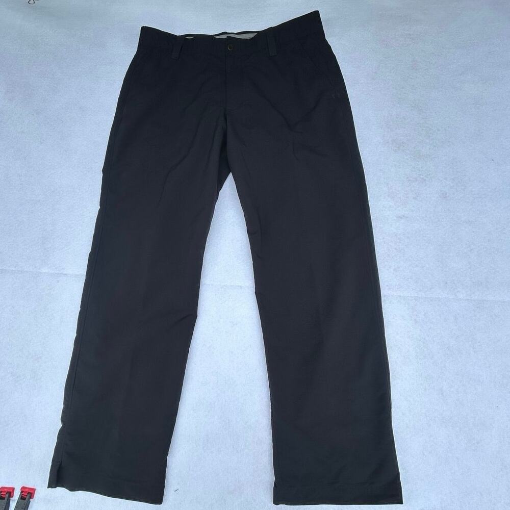 Under Armour Golf Pants Mens 36x30 Black Performance Stretch  Chino Athletic